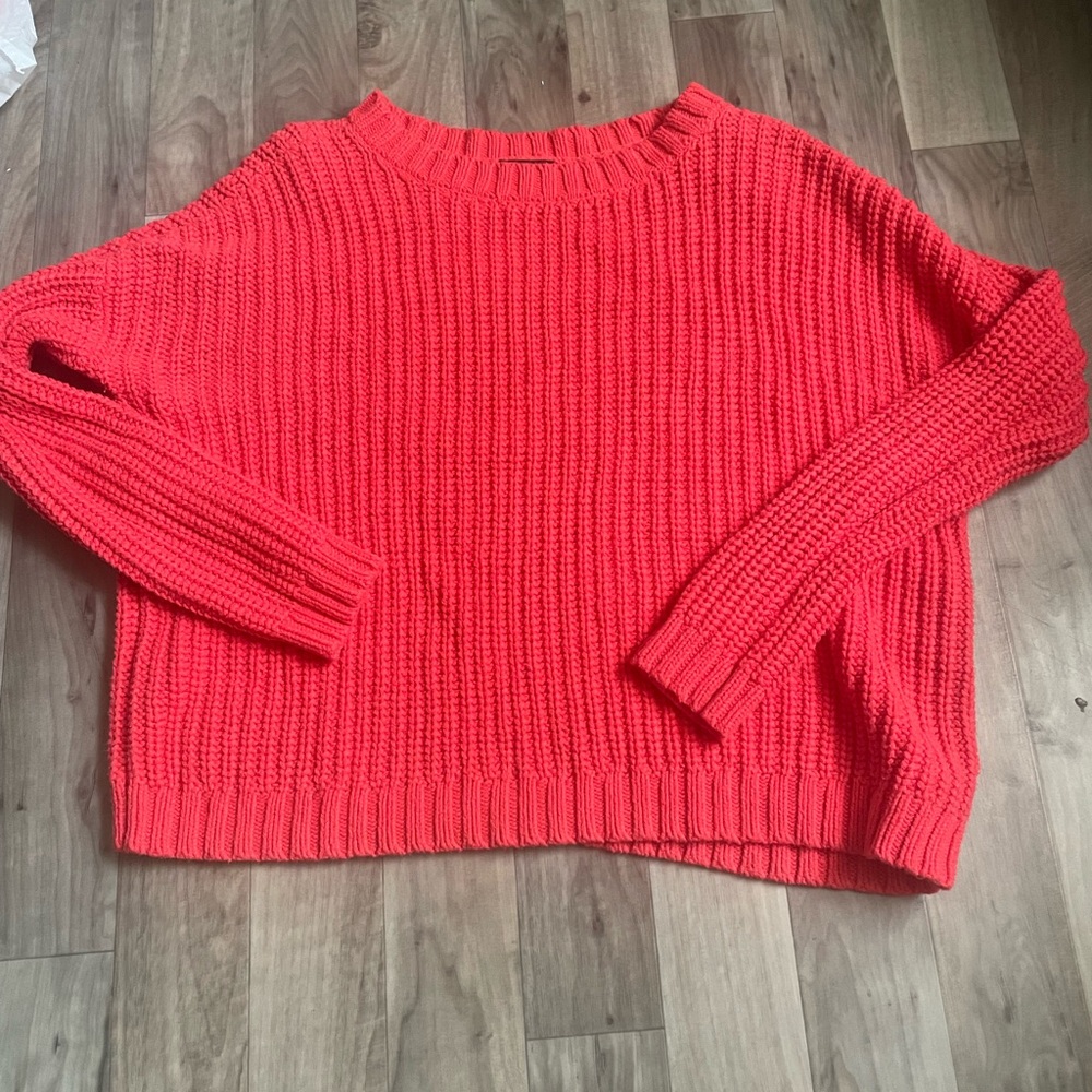 Express Coral Knit Sweater